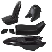 DURAFORCE Plastic Fender Body Seat Gas Tank Kit for Yamaha PW50 PY50 Black