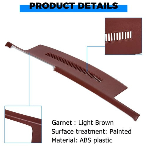 Dash Cover Cap Garnet For 88 94 Chevy GMC Pickup Blazer Suburban