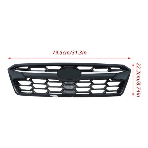 DURAFORCE Plastic Front Upper Grille Grill w/Chrome Molding For Subaru Crosstrek 2018-2020
