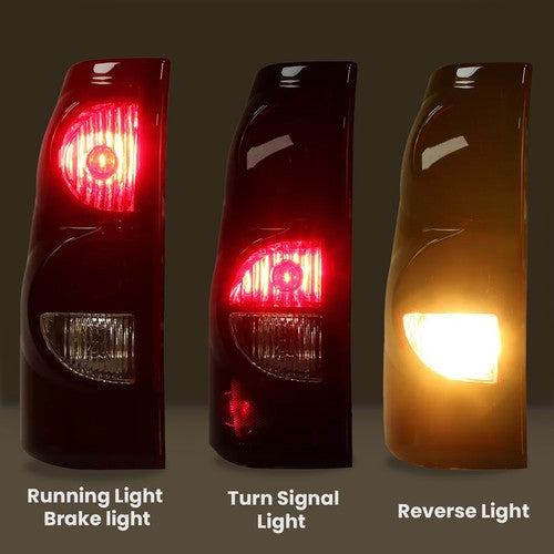Tail Lights Brake Lamps with Bulbs for 2003-2006 Chevy Silverado 1500 2500 3500 HD