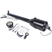 DURAFORCE 32" Automatic Column Shift Tilt Steering Column No Key & Wheel Adapter Black