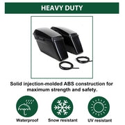 DURAFORCE For Harley Softail Fatboy Hard Saddlebag Saddle Bags Black Conversion Brackets