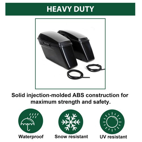 DURAFORCE For Harley Softail Fatboy Hard Saddlebag Saddle Bags Black Conversion Brackets