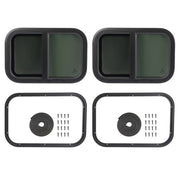 DURAFORCE 2-Piece 21" x 14" RV Windows with Mesh Screen and Trim Ring Horizontal Sliding