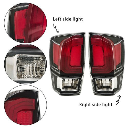 DURAFORCE Rear Left & Right Side Brake Lamps Tail Lights For Toyota Tacoma 2016-21 Pickup