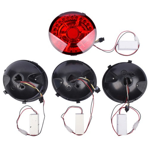 DURAFORCE 4Pcs LED Brake Tail Lights RED Lens For Chevrolet Corvette C6 Coupe 2005-2013