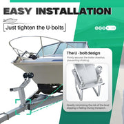 DURAFORCE Adjustable Short Nose Boat Trailer Winch Stand With Roller Universal Galvanized
