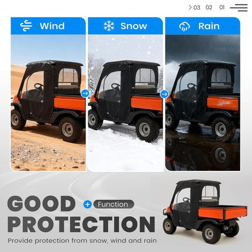 PVC Soft Doors Cab Enclosure Rear Window for Kubota RTV400 RTV450 2008 2021