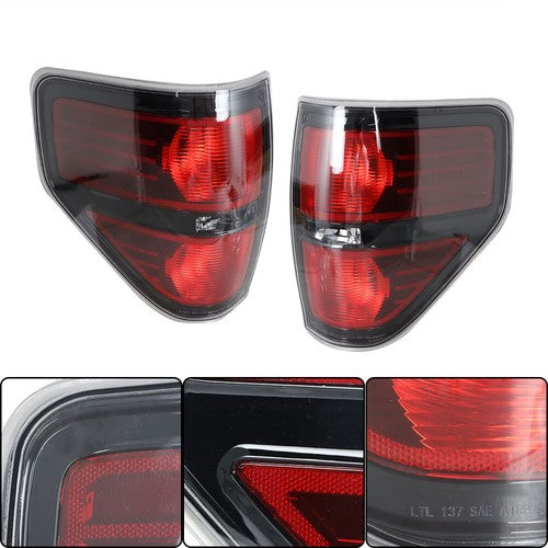 DURAFORCE Fit For Ford F-150 2009-2014 2pcs New Left+Right Red Rear Tail Brake Light Lamp