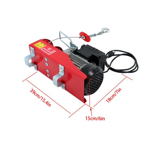 DURAFORCE 110V 880lbs Automatic Lift Electric Hoist with 328ft Wireless Remote Control
