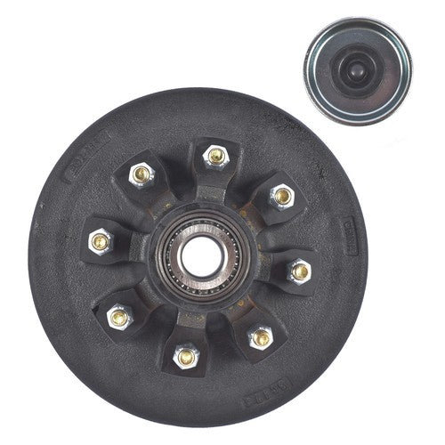 DURAFORCE 12" x 2" Trailer Brake Hub Drum Kit 8 on 6.5" BC for 7000 lbs Axle 008-219-04