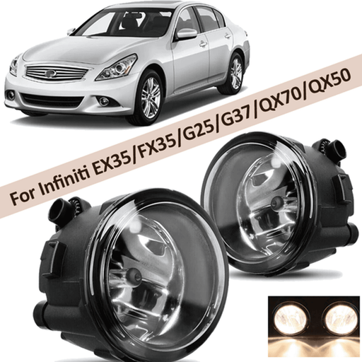 DURAFORCE For Infiniti EX35/FX35/G25/G37/QX70/QX50 Bumper Fog Light Lamp Left & Right Side