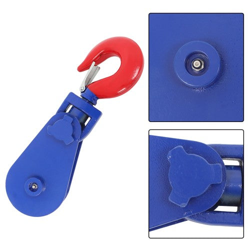 DURAFORCE 8800 Lbs Snatch Block with Swivel Shackle, 4.5" Sheave, 1/2" Wire Rope