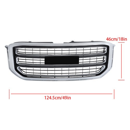 DURAFORCE Chrome Front Bumper Grille Plastic 22936421 New For GMC Yukon&Yukon XL 2015-2020