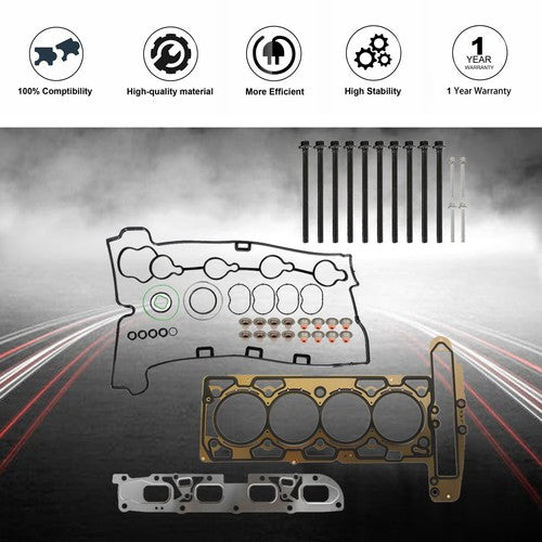 DURAFORCE For 14 Chevrolet Impala 12-17 Buick Verano 2.4L l4 Head Gasket Bolts Set