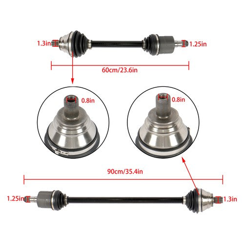 DURAFORCE For Volkswagen Jetta Golf Passat CC Rabbit 2005-2018 CV Axle Assembly Front