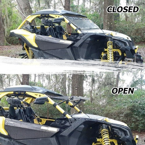 DURAFORCE 2-IN-1 Front Flip Clear Windshield for Can-Am Maverick X3 Models 2017+