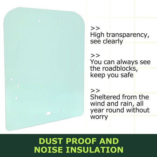 DURAFORCE Front Door Glass for Kubota SSV65 SSV75 Tire Skid Steer Windshield # V1311-34522