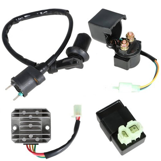 DURAFORCE ATV For 125 150cc GY6 Go Kart Electric Set Ignition Coil CDI Relay Regulator New