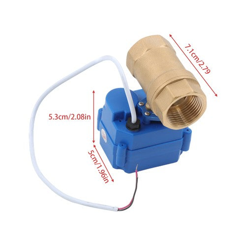 DURAFORCE Solid Motorized Ball Valve 1in Standard Port Brass 9-24V NC Auto Return
