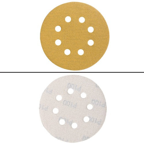 DURAFORCE 100 Pack 5 Inch 8-Hole 100 Grit Hook-and-Loop Sanding Disc Sander Paper