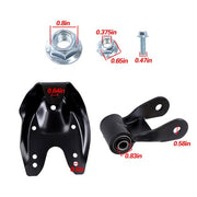 DURAFORCE Black Leaf Spring Hanger Bracket Kit 722-216 For Dodge Dakota 1997-2004 4WD Rear