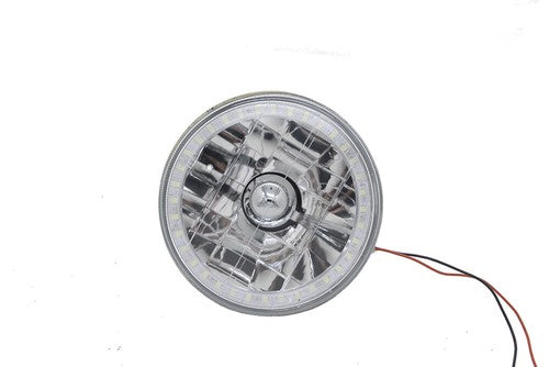 DURAFORCE 5-3/4"Inch Round LED Red Halo Style Halogen Crystal Clear Headlights Angel Eye