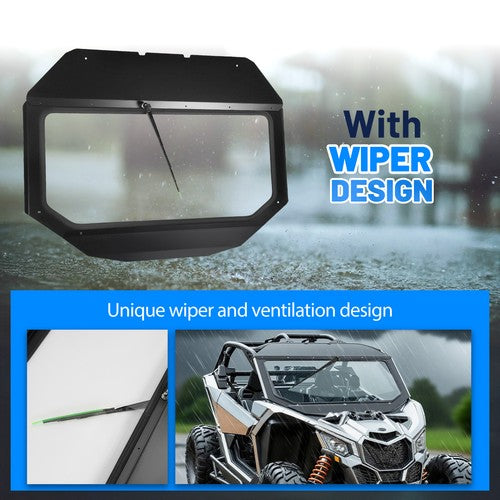 Glass Front Windshield With Wiper For Can-Am Maverick X3 DS RC 2017 2025 ATV UTV