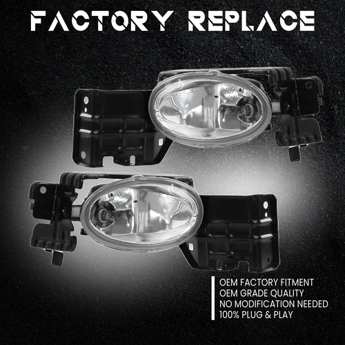 DURAFORCE For Honda Accord Crosstour 3.5L 2010-2012 Front Bumper Fog Lights W/Bulb 10-12