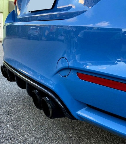 Carbon Fiber Style Rear Bumper Diffuser Valance for BMW F80 M3 F82 M4 15-18