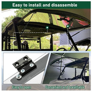 DURAFORCE 3-IN-1 Flip Windshield For 1000/900 Crew 2014-2025 2015-16 Polaris Ranger 570 XP