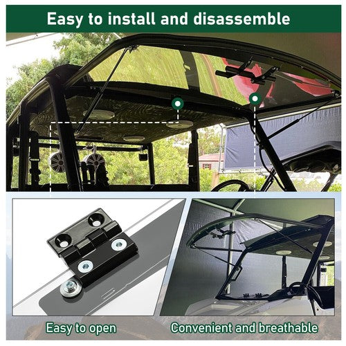 DURAFORCE 3-IN-1 Flip Windshield For 1000/900 Crew 2014-2025 2015-16 Polaris Ranger 570 XP
