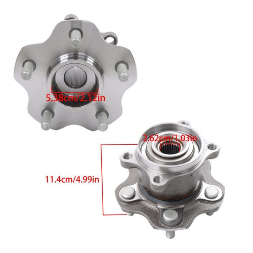DURAFORCE For Nissan Rogue 08-20 For Juke 11-17 Non-ABS Rear Wheel Hubs Bearing 512373 AWD