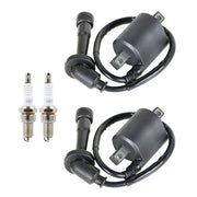 DURAFORCE 1998-2016 2PCS IGNITION COIL SPARK PLUG FIT FOR YAMAHA V STAR 650 XVS650