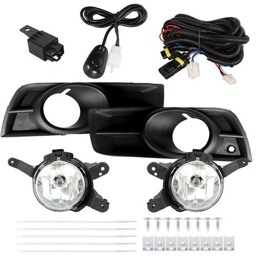 DURAFORCE Halogen Fog Lights w/Wiring+Switch+Bezles For 2010-2014 Chevy Cruze LH+RH Side