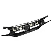 DURAFORCE Front Bumper Glossy Black Grille Grill for 2019-21 Honda Civic Sedan Matte Mesh