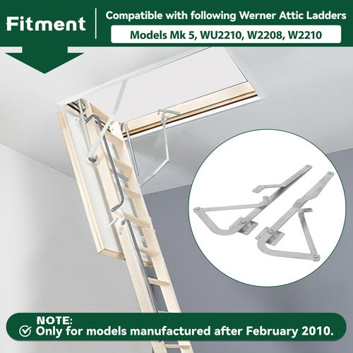 DURAFORCE Pair Attic Ladder Spreader Hinge Arms FOR MFG after 2010 Werner Series 55-2