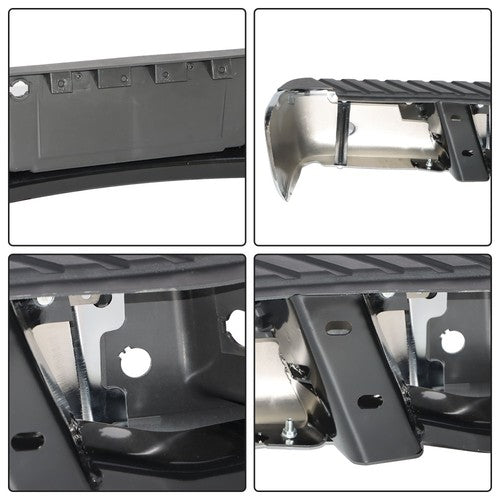 DURAFORCE Fit For Ford F150 09-14 Steel Rear Bumper Assembly Styleside With Sensor Holes