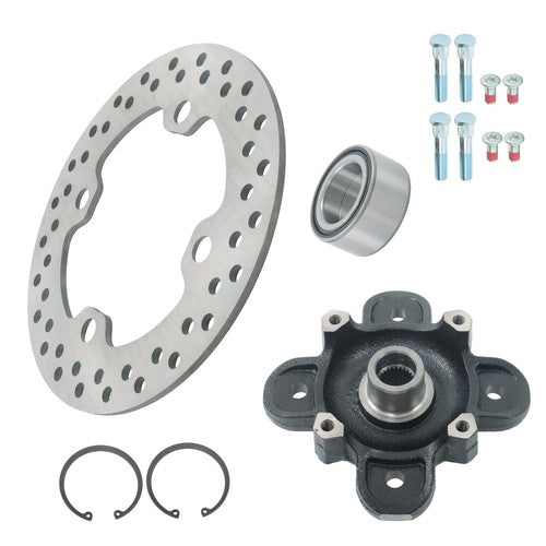 DURAFORCE Front Wheel Hub Bearing Studs Brake Rotor For Polaris Ranger 570 900 1000 13-19