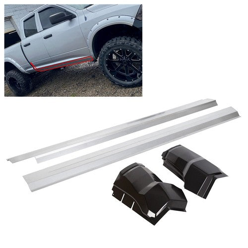 DURAFORCE Rocker Panels Cab Corner for 09-18 Dodge Ram 1500 2500 3500 Extended Quad Cab