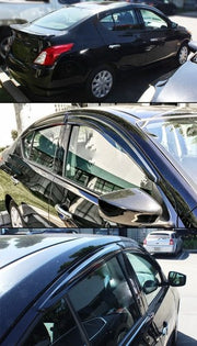 DURAFORCE Fits for NISSAN VERSA 12-16 Side Window Visor Sun Rain Deflector Guard Thickened