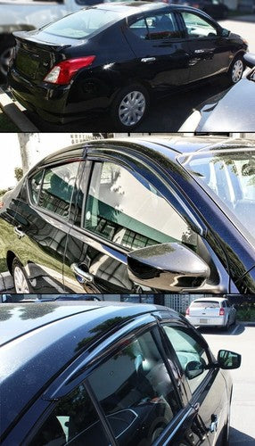 DURAFORCE Fits for NISSAN VERSA 12-16 Side Window Visor Sun Rain Deflector Guard Thickened