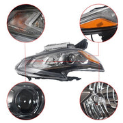 DURAFORCE Halogen Headlight For Nissan Altima 2016-2018 Passenger Side Right Housing Black