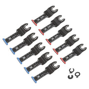 DURAFORCE 10-piece Extra Long Japanese Tooth Oscillating Saw Blades for Wood Plastic