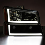 DURAFORCE FOR CHEVY SILVERADO AVALANCHE 03-07 LED DRL HEADLIGHT BUMPER LAMPS CHROME/BLACK
