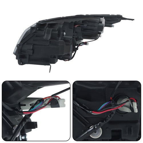 DURAFORCE LED Headlight Passenger Right Side For Nissan Pathfinder 2022-2023 Chrome Bezel