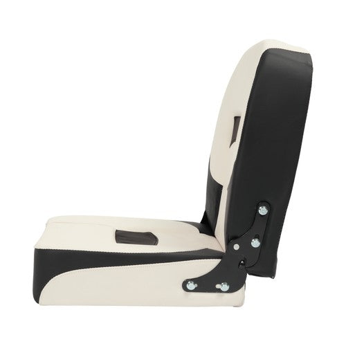 DURAFORCE Fishing Boat Seat Low Backrest Back Folding Down Black/White Waterproof