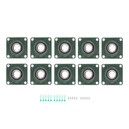 DURAFORCE 10 Pack UCF208-24 Pillow Block Bearing 1 1/2" Bore 4-Bolt Self-Alignment