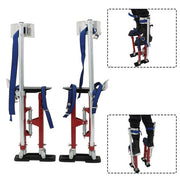 DURAFORCE Adjustable Height Drywall Stilts Aluminum Tool For Painting Painter Red 18"-30"