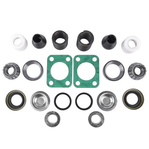 DURAFORCE Front Axle King Pin Rebuild Kit For Dodge W250 W300 Bearing Bushing Spring Seal